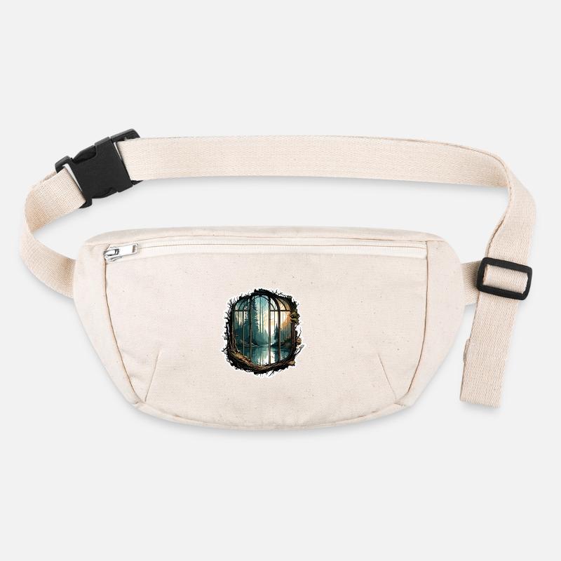 Window in the Forest / Trees / View / Wilderness Stanley/Stella recycled Hip Bag 