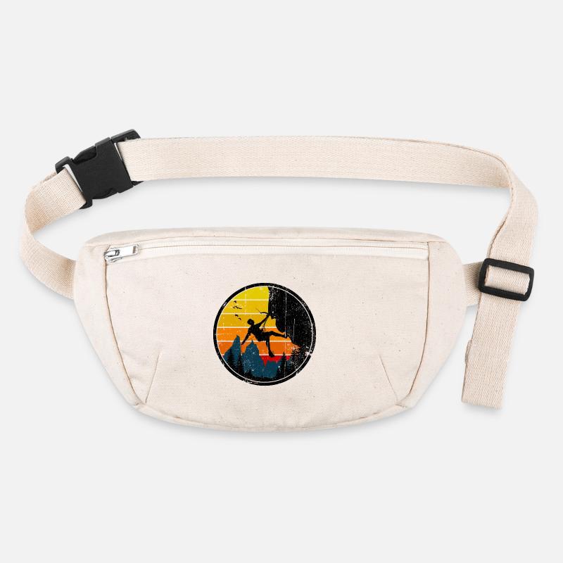 Badge de grimpeur au coucher du soleil Sac banane recyclé Stanley/Stella