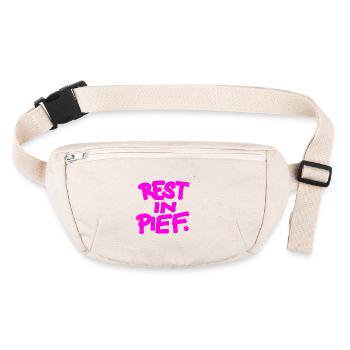REST IN PIEF (R.I.P.) Fat Pink - Stanley/Stella recycled Hip Bag  - natural - Front