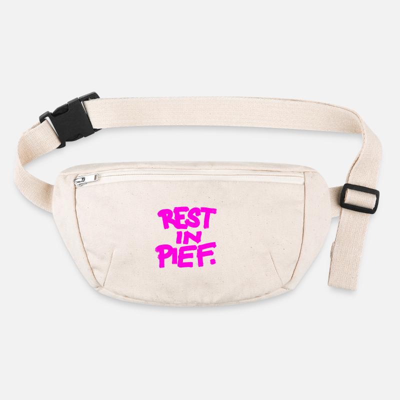 REST IN PIEF (R.I.P.) Fat Pink - Stanley/Stella recycelte Gürteltasche - Naturweiß