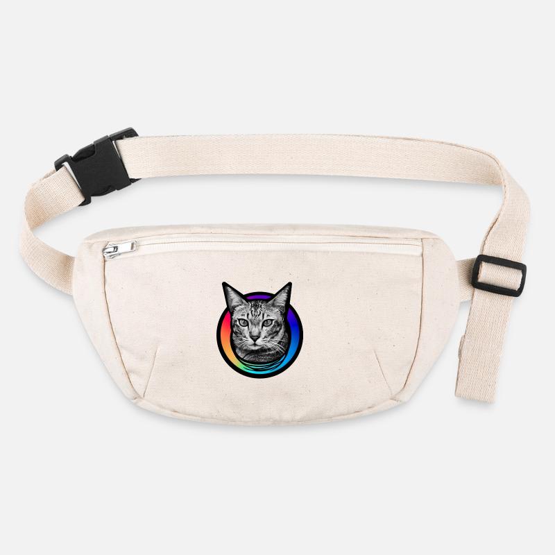 Regenbogen-Katze Stanley/Stella recycelte Gürteltasche