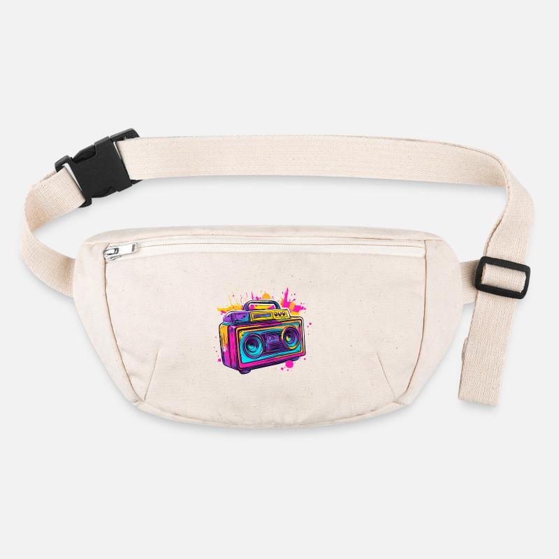90s Boom Box Jukebox Retro vintage 80s Stanley/Stella recycled Hip Bag 