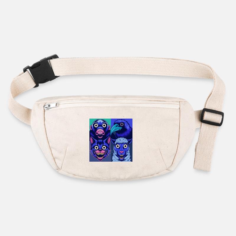 Pop Art Raven Sheep Cat Mole Halloween Animals Stanley/Stella recycled Hip Bag 