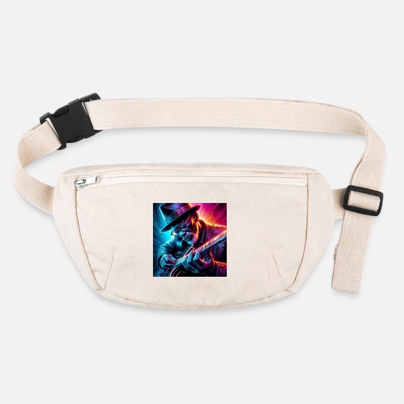 Retro Neon Effects Guitarist Stanley/Stella recycled Hip Bag 