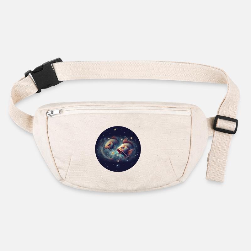 Poisson de l’espace dans la mer d’étoiles - Signe du zodiaque Poissons Sac banane recyclé Stanley/Stella