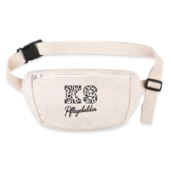 KS Pflegeheldin Leopardmuster für Pflegekräfte - Stanley/Stella recycelte Gürteltasche - Naturweiß - Vorne