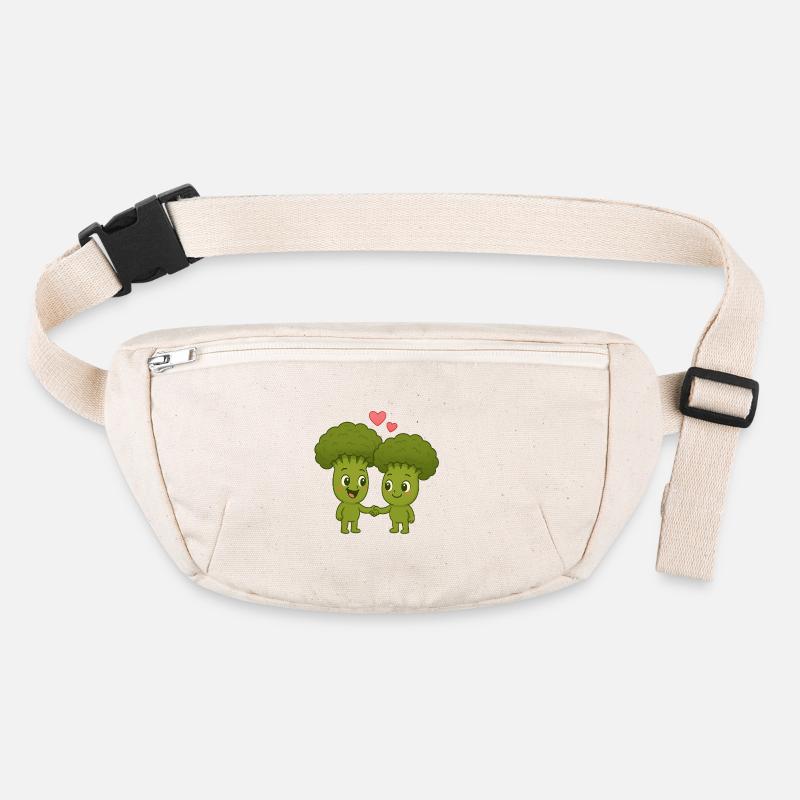 Niedliche Broccoli mit Herzen Stanley/Stella recycelte Gürteltasche
