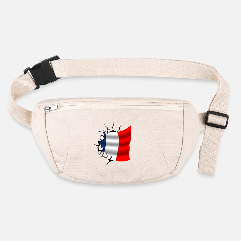 Flagge von Frankreich - Frankreich - Flagge Broken Design Stanley/Stella recycelte Gürteltasche