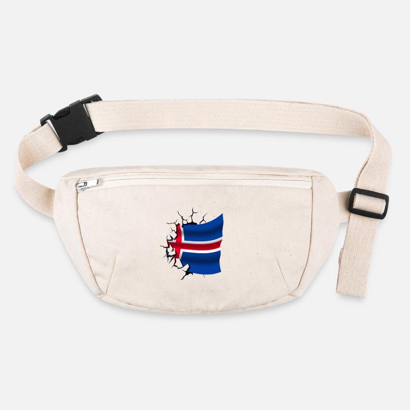 Drapeau de l’Islande - Islande - Drapeau Broken Design Sac banane recyclé Stanley/Stella