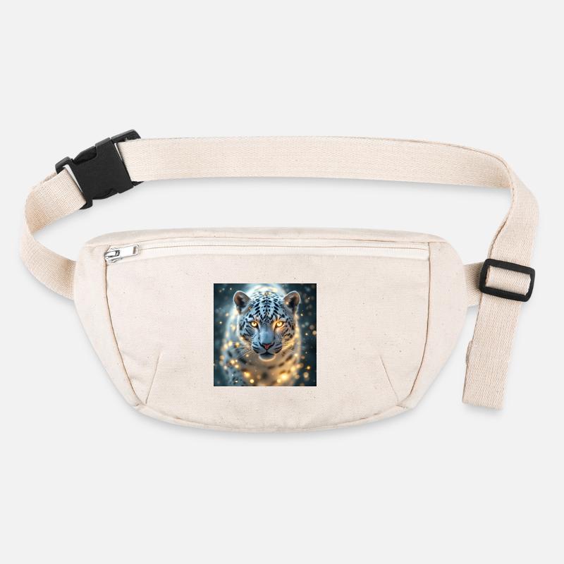 Power Animal White Leopard - Stanley/Stella recycled Hip Bag - natural