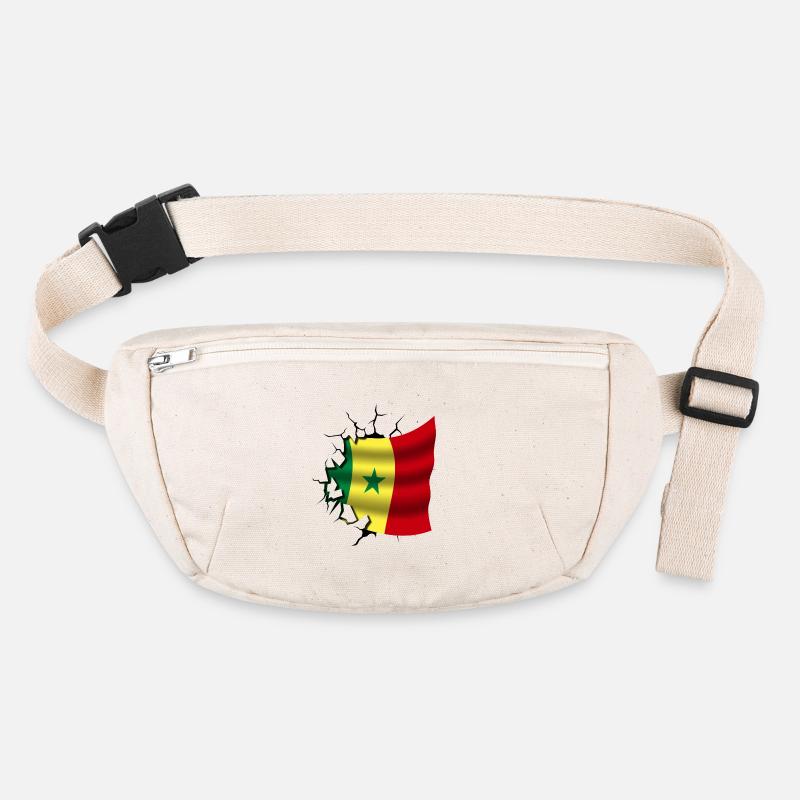 Drapeau du Sénégal - Sénégal - Drapeau Broken Design Sac banane recyclé Stanley/Stella