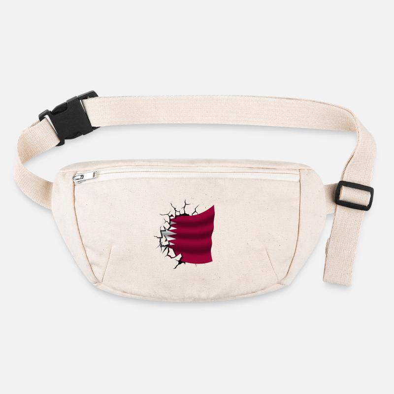 Flagge von Katar - Katar - Flagge gebrochenes Design Stanley/Stella recycelte Gürteltasche