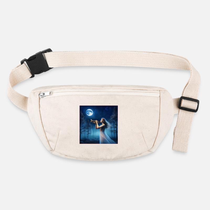 Trumpeter in the enchanted forest by moonlight Stanley/Stella recycled Hip Bag 