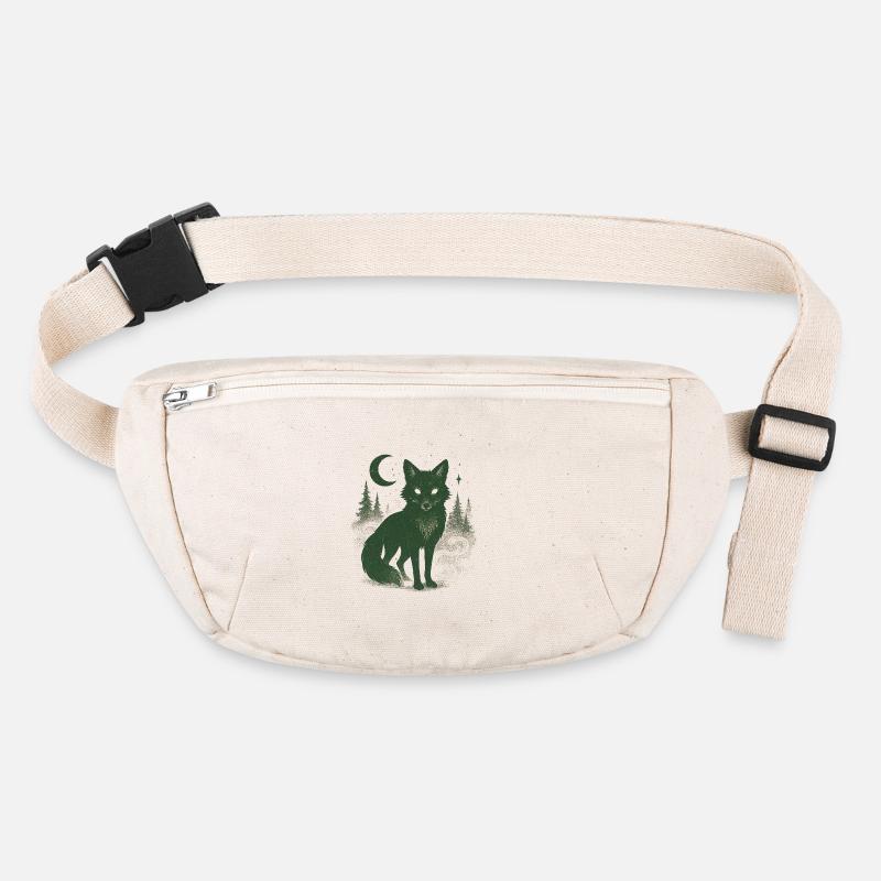 Mystical forest fox at moonlit night Stanley/Stella recycled Hip Bag 