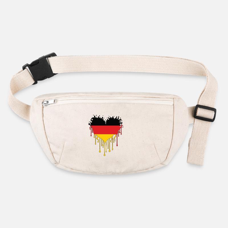 Dripping Heart German Flag Art Stanley/Stella recycled Hip Bag 