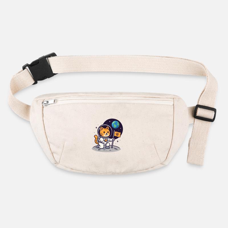 Atterrissage sur la lune du chat de l’espace – Chemise kawaii Sac banane recyclé Stanley/Stella