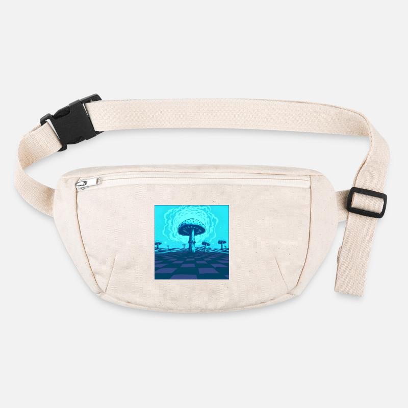 Futuristic Blue Psychedelic Mushroom Scene Stanley/Stella recycled Hip Bag 