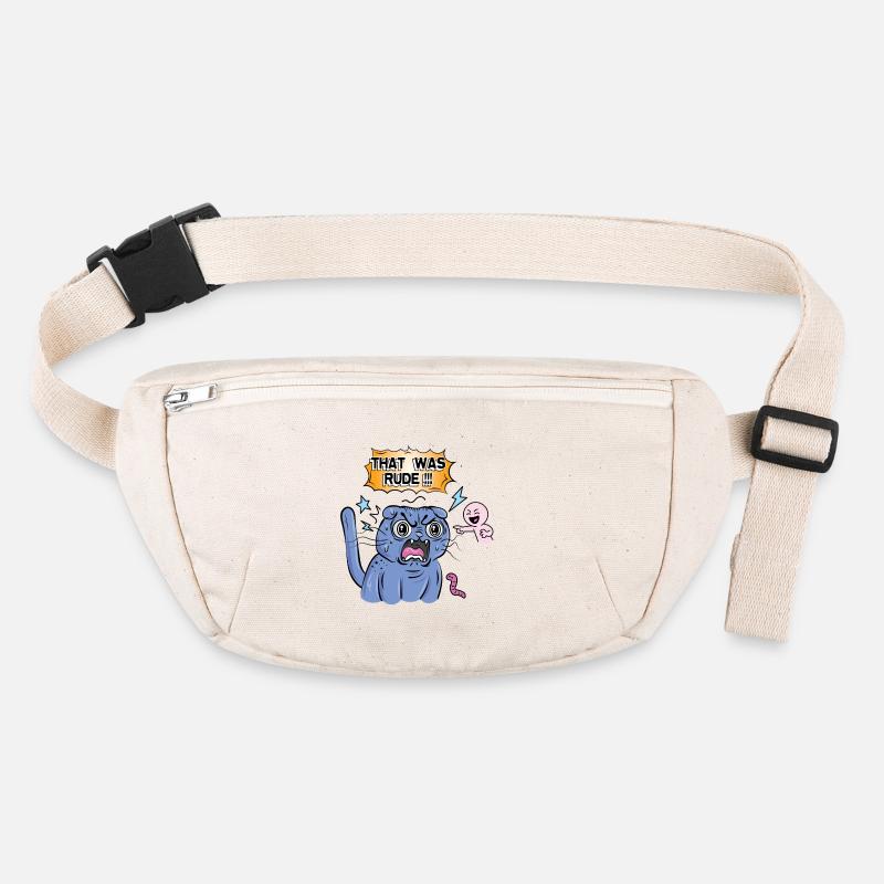 Angry Cat Screams at Expression Stanley/Stella recycled Hip Bag 