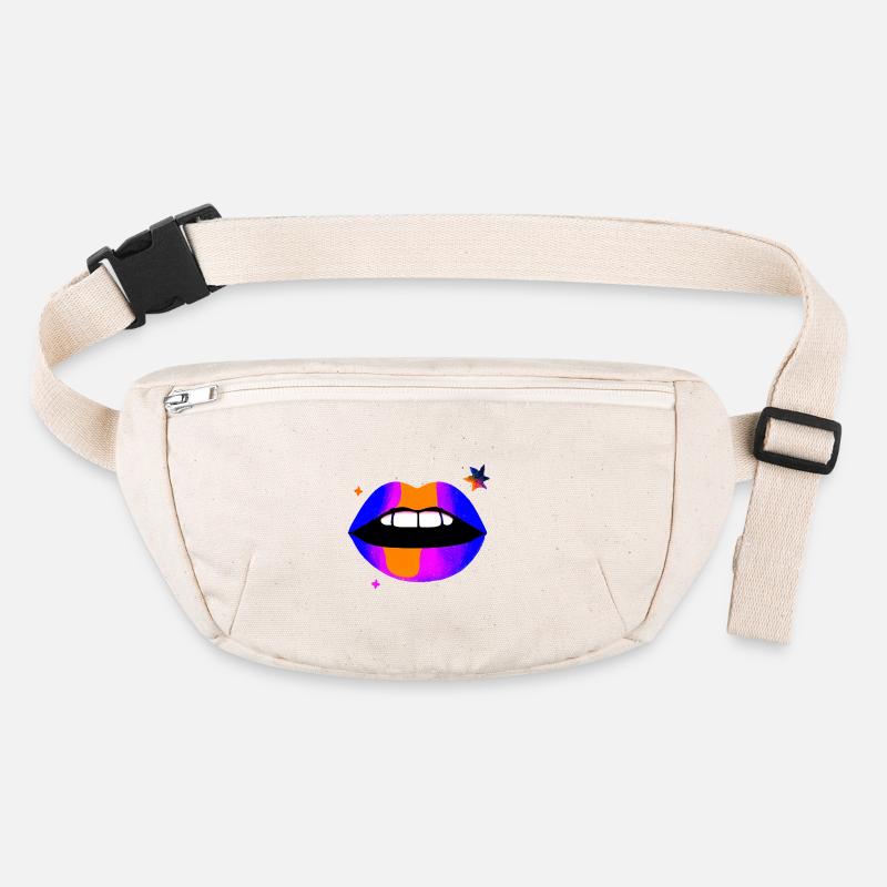 Neon Regenbogen Lippen Stanley/Stella recycelte Gürteltasche