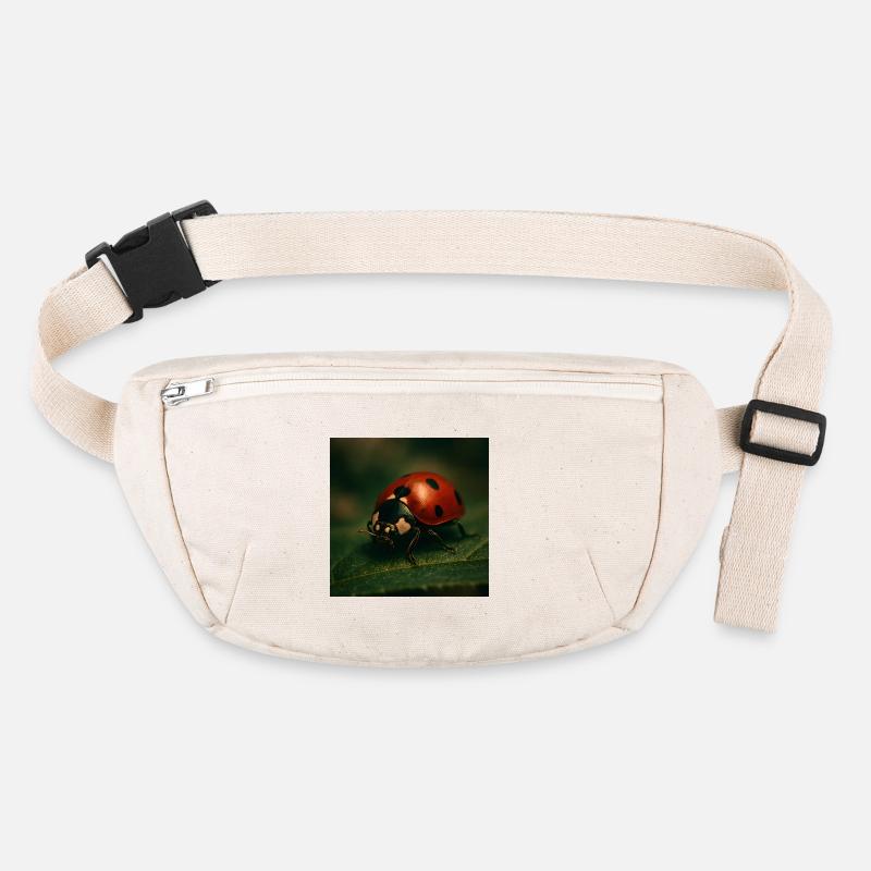 Tiere - Marienkäfer - Stanley/Stella recycelte Gürteltasche - Naturweiß