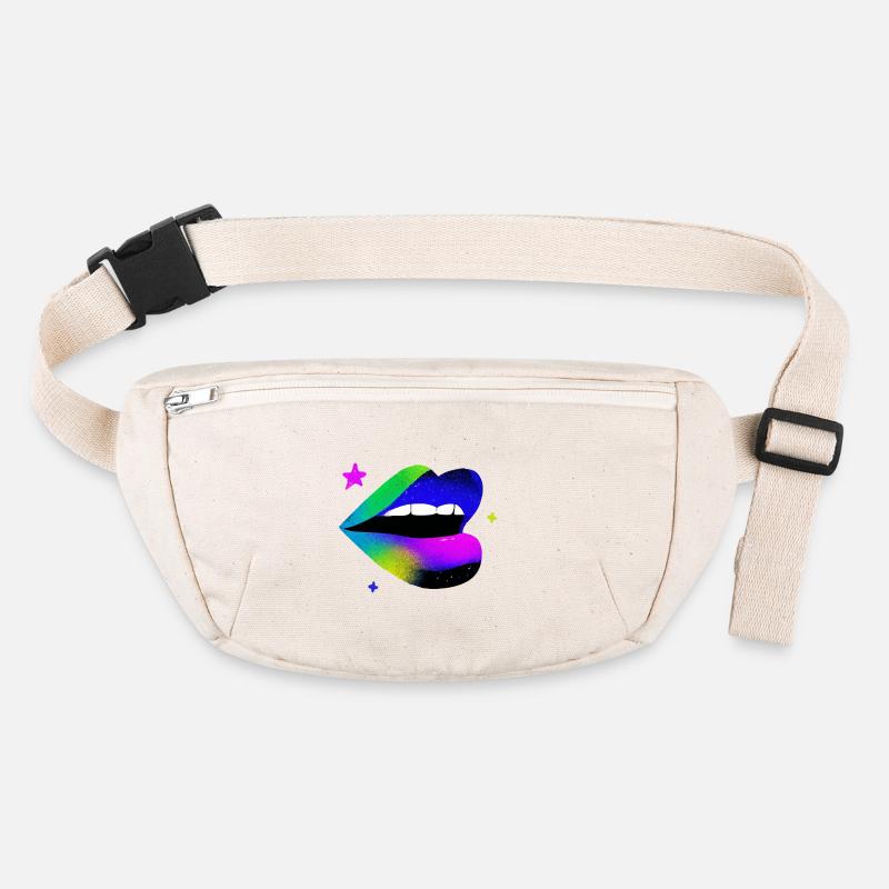 Rainbow Lip Graffiti Pop Art Stanley/Stella recycled Hip Bag 