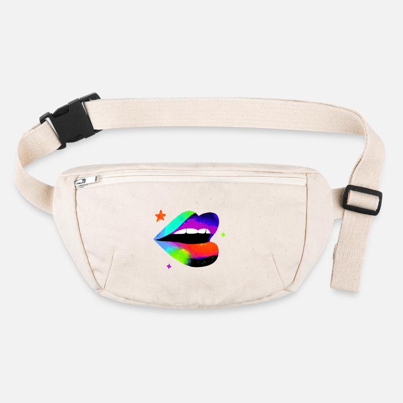 Rainbow Lip Pop Art Stanley/Stella recycled Hip Bag 