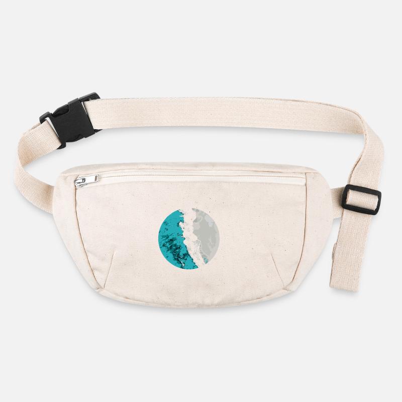 Split Earth Teal Moon Stanley/Stella recycled Hip Bag 