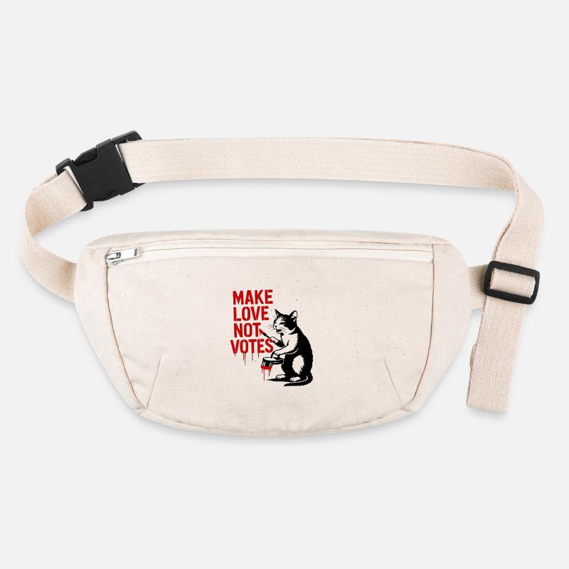 Make Love Not Votes Katze Stanley/Stella recycelte Gürteltasche