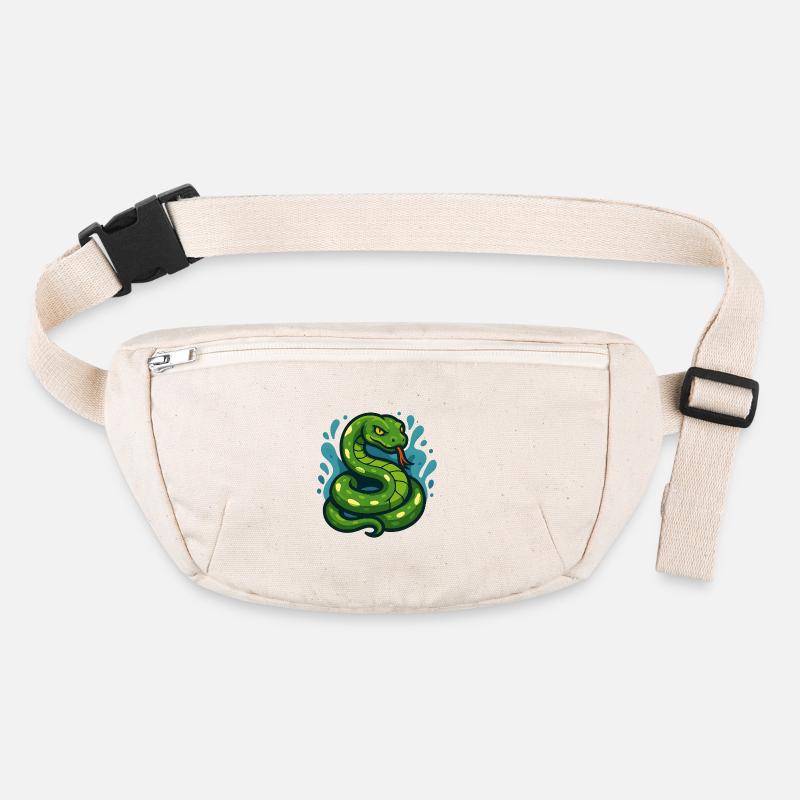 Arbre vert Python serpent en vague Sac banane recyclé Stanley/Stella