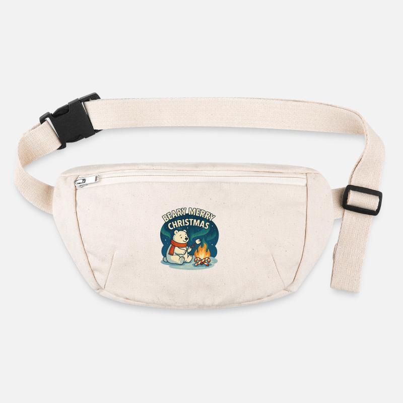 Beary Merry Christmas Campfire Stanley/Stella recycled Hip Bag 