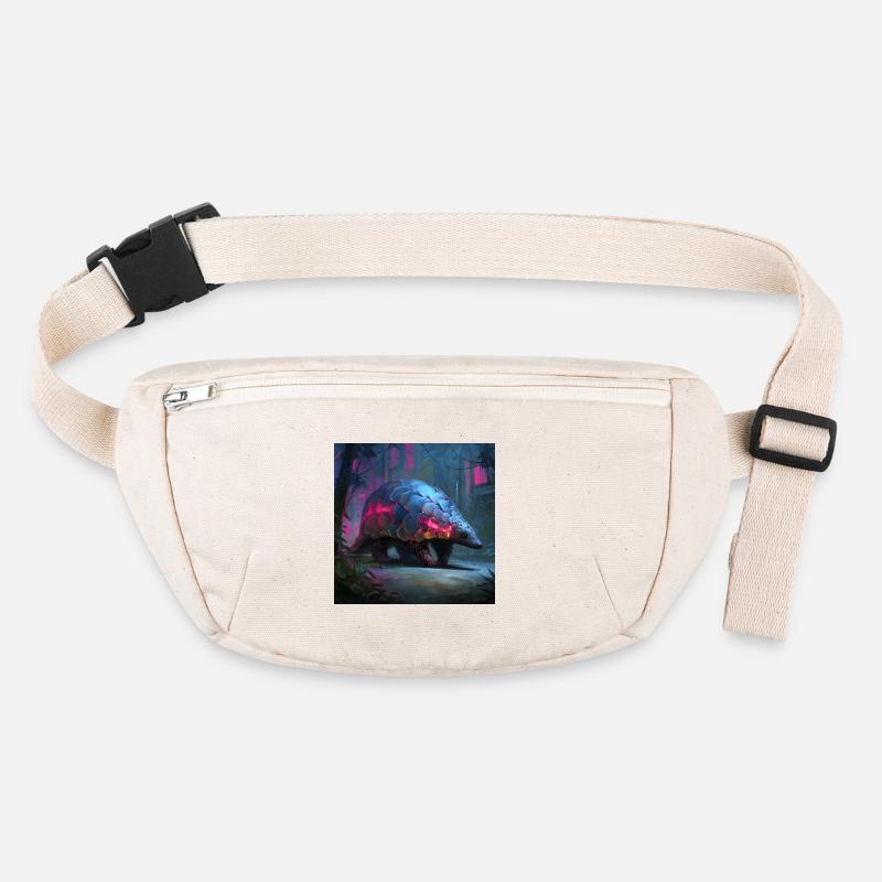 Cyberpunk Pangolin Neon Jungle Sci-Fi Art Stanley/Stella recycled Hip Bag 