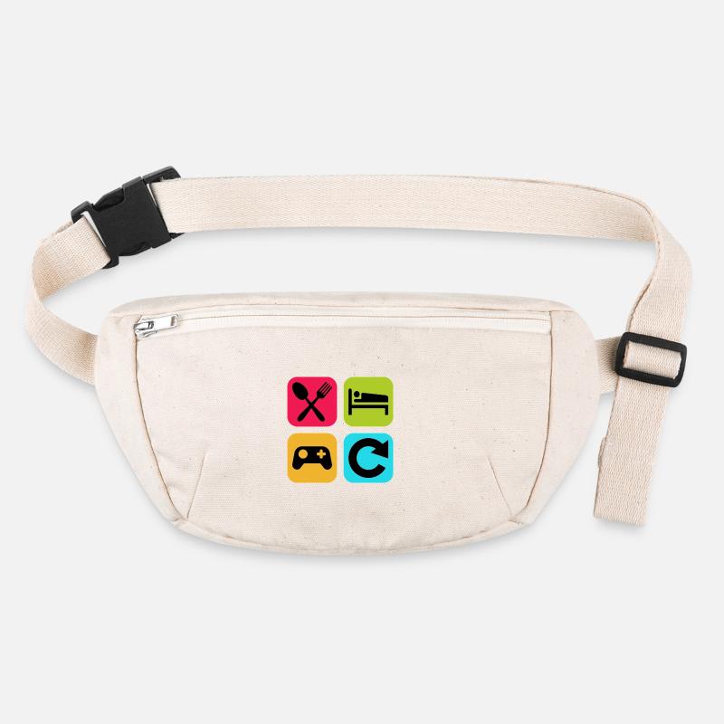 Jeu de Manger Sommeil Répéter Citation drôle Gamer Sac banane recyclé Stanley/Stella