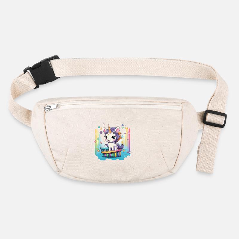 Pastelluni auf Regenbogenrutsche Stanley/Stella recycelte Gürteltasche