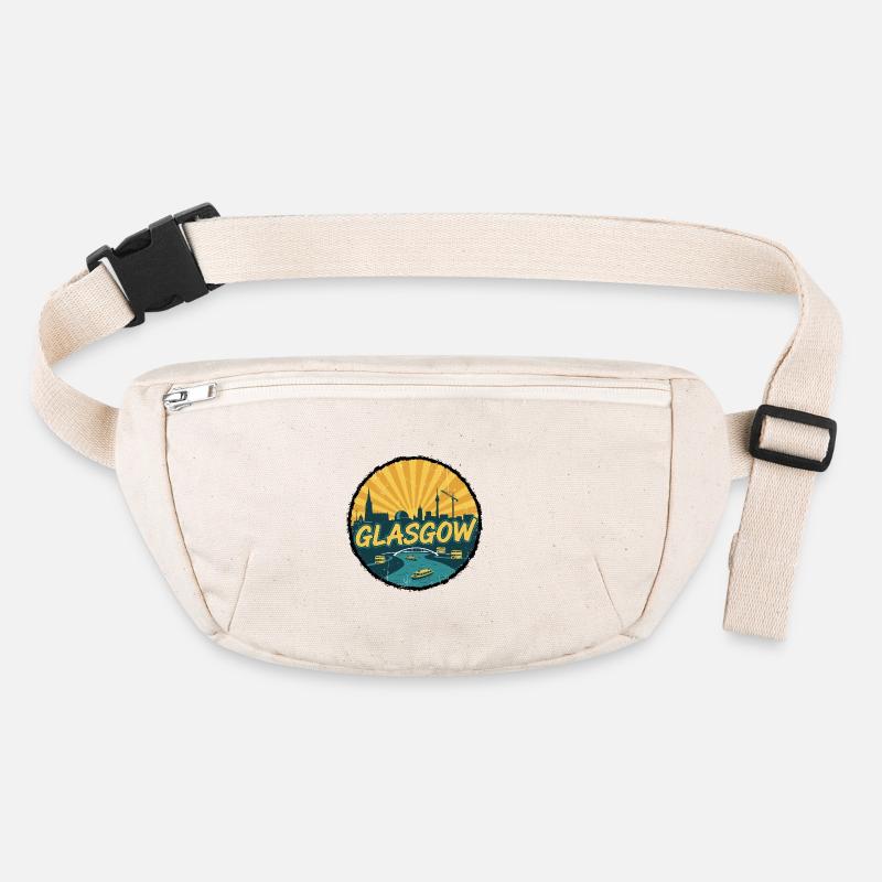 Glasgow City Skyline Retro Vintage-Abzeichen Stanley/Stella recycelte Gürteltasche