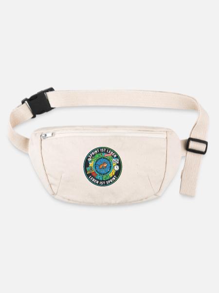 Sprint is life: Agile zombies in the hamster wheel - Stanley/Stella recycled Hip Bag  - natural - Front
