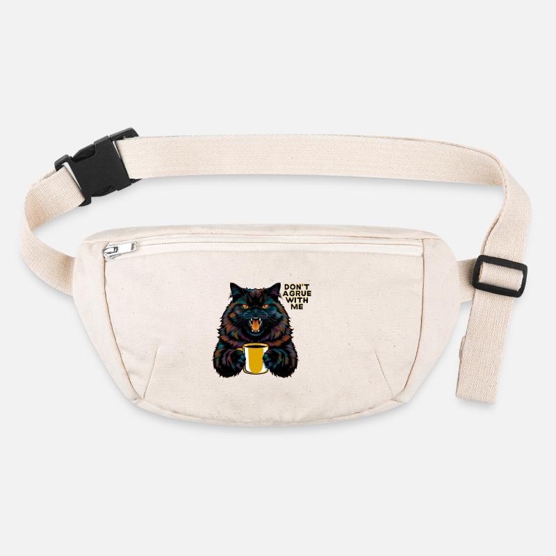 Cat with statement "Don't argue with me" Stanley/Stella recycled Hip Bag 