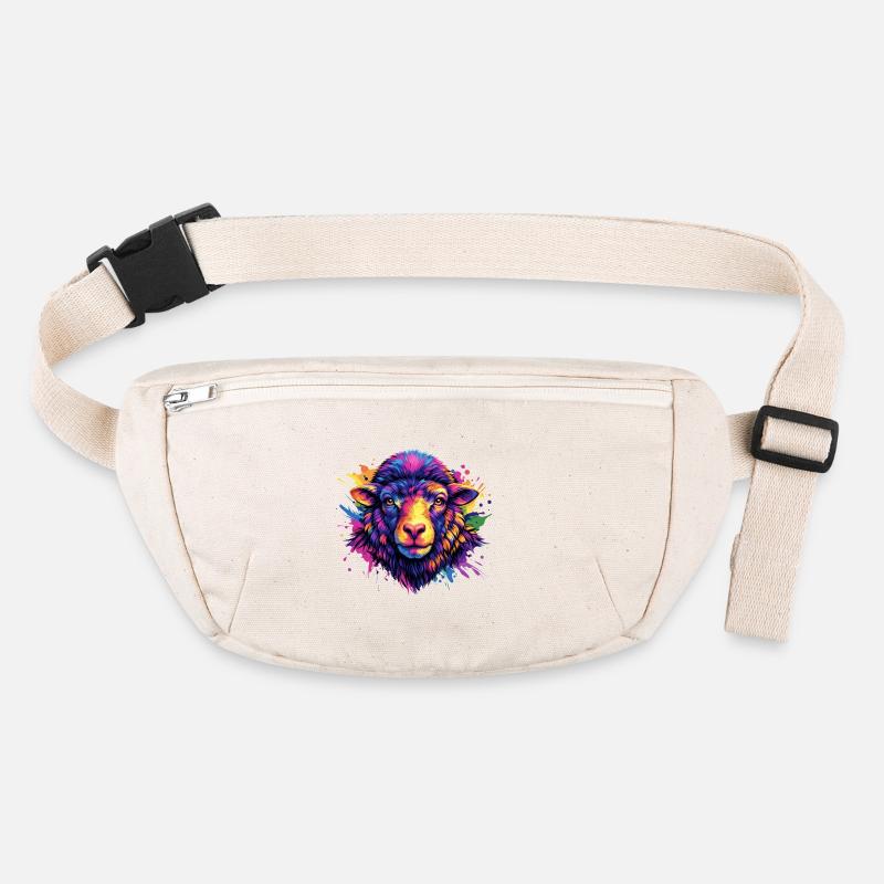 Neon Sheep Head Art Stanley/Stella recycled Hip Bag 