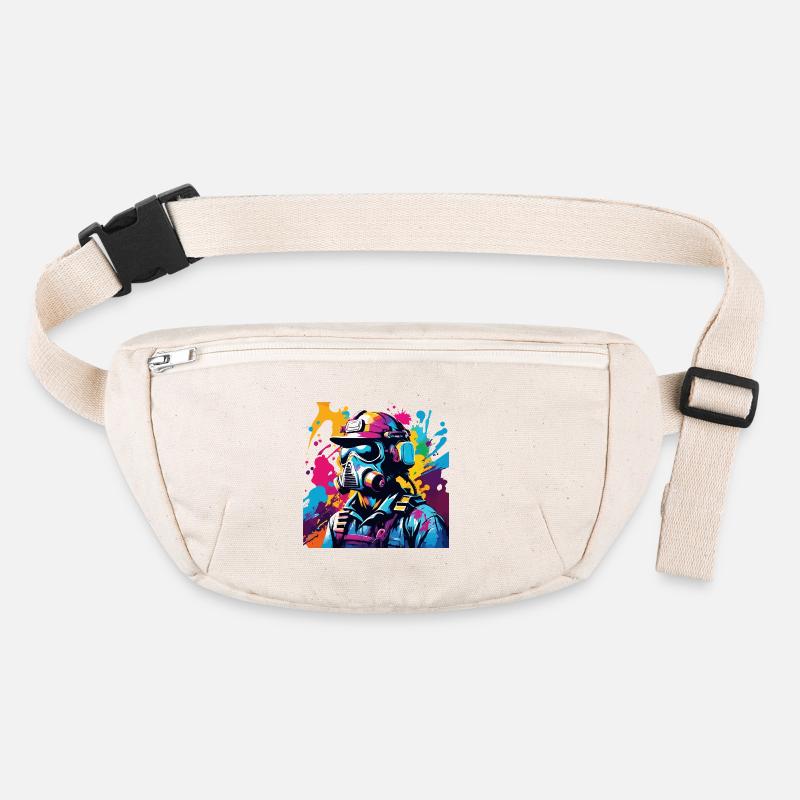 Vivid Gasmask Warrior Stanley/Stella recycled Hip Bag 