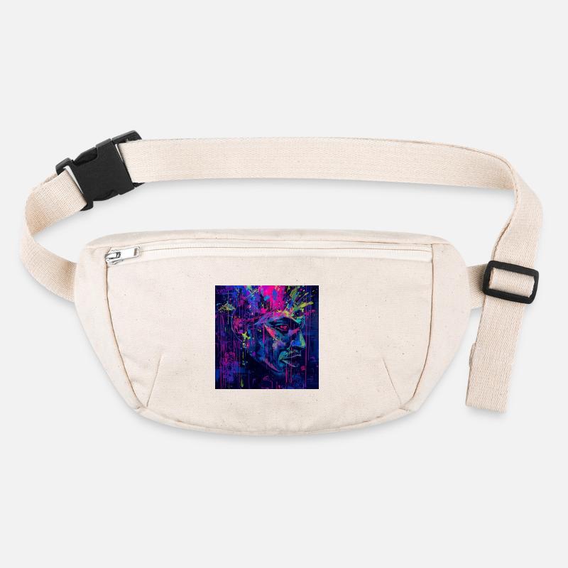 Neon Graffiti Portrait Spatters Stanley/Stella recycled Hip Bag 