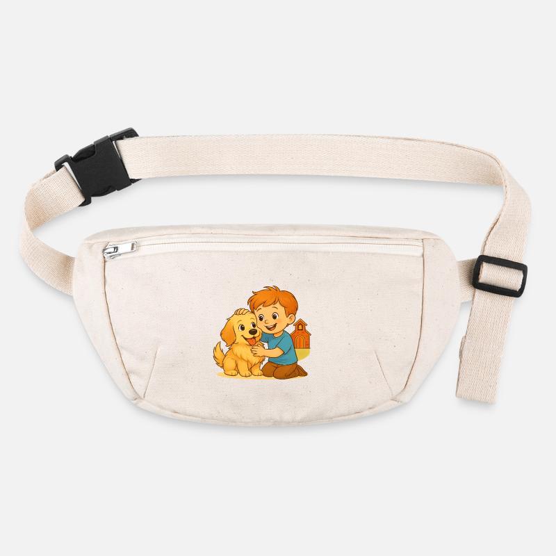 Fluffy und der glückliche Freund – Emotionale Bindung Stanley/Stella recycelte Gürteltasche