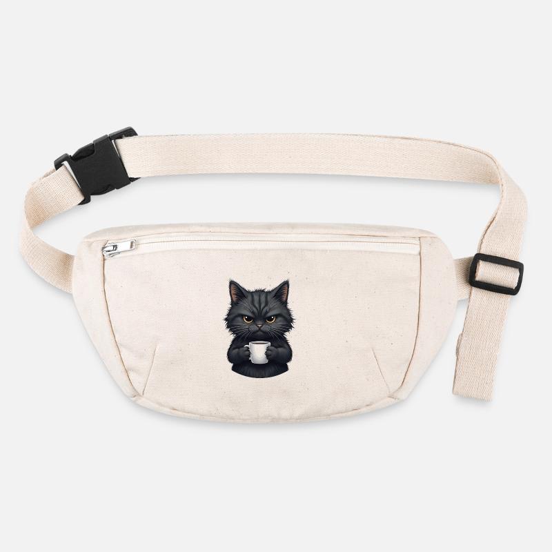 Cadeaux chat noir Sac banane recyclé Stanley/Stella
