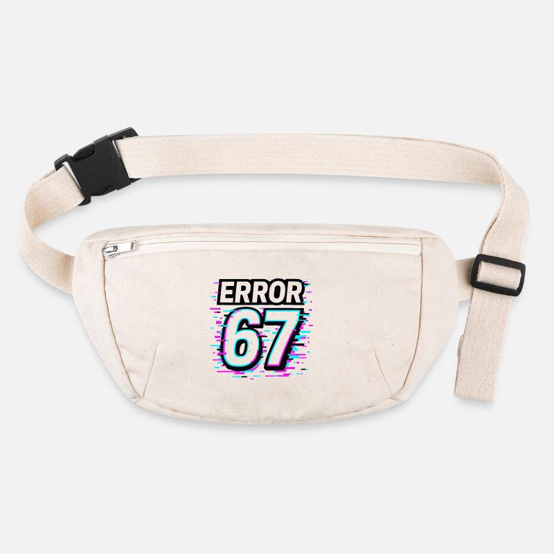Idée de cadeau Error 67 Six Seven Glitch Cyber Meme Sac banane recyclé Stanley/Stella
