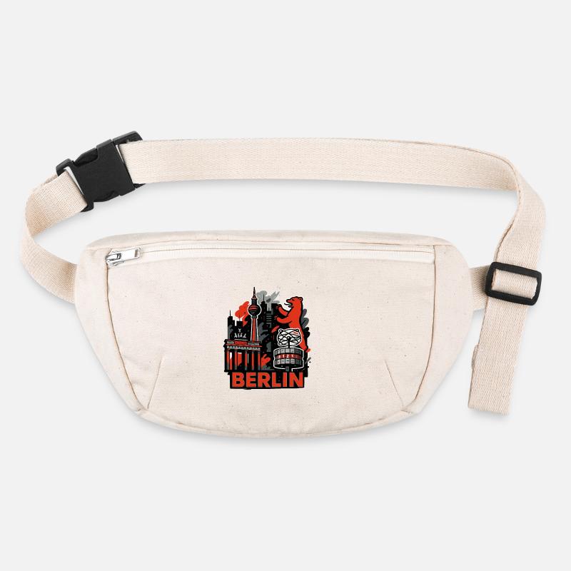 Berlin Skyline Bear Stanley/Stella recycled Hip Bag 
