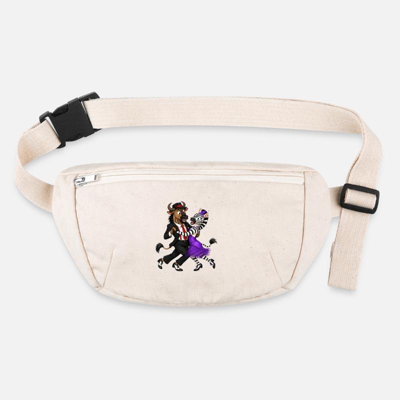 Wildebeest and Zebra in Elegant Swing Dance Stanley/Stella recycled Hip Bag 