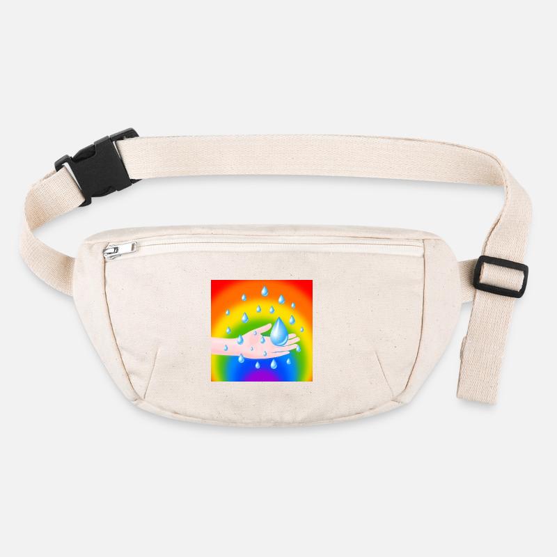 Rainbow Rain Drop and a Hand Stanley/Stella recycled Hip Bag 