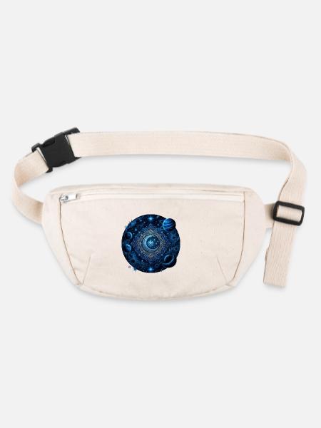 Weltraum Planeten Galaxien Sterne Monde - Stanley/Stella recycelte Gürteltasche - Naturweiß