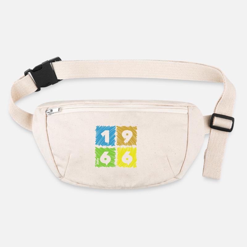 60. Geburtstag Farbige Patches since 07/1966 Stanley/Stella recycled Hip Bag 