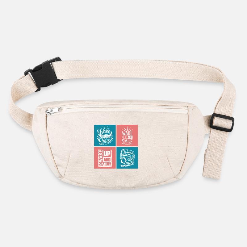 Wake Up And Smile Typography Stanley/Stella recycled Hip Bag 