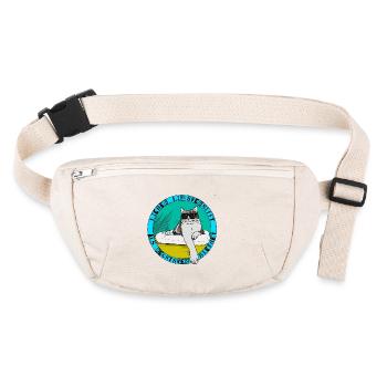 Lieber linksversifft als rechtsverblendet - Stanley/Stella recycelte Gürteltasche - Naturweiß - Vorne