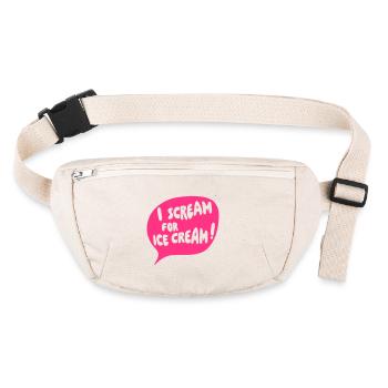 I Scream for Ice Cream - Stanley/Stella recycelte Gürteltasche - Naturweiß - Vorne